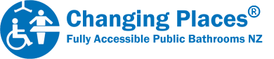 Changing Places logo, which reads Changing Places: Fully accessible public bathrooms New Zealand
