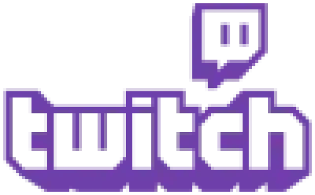 Twitch appears in purple block letterswith a message icon above the c.