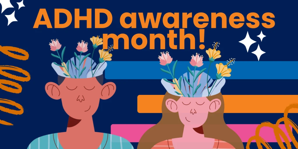 Two people have flowers popping out of their heads symbolising thoughts