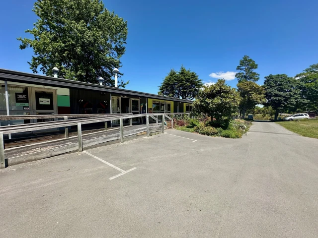 The front exterior of the White Room, showing the wheelchair ramp
