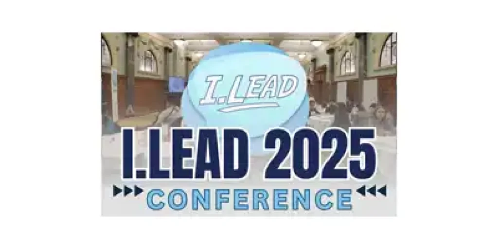 I lead 2025 Conference appears in large blue letters against a photo of parliament with the I.lead logo centred.