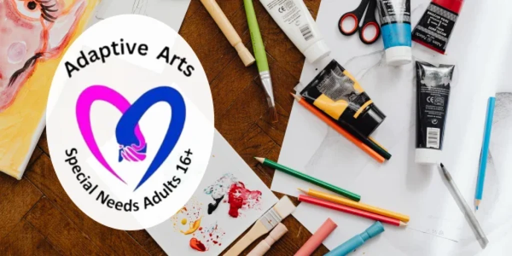 Various art supplies spread out on a table