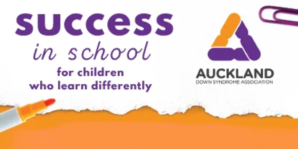 Success in school written in purple on a white background