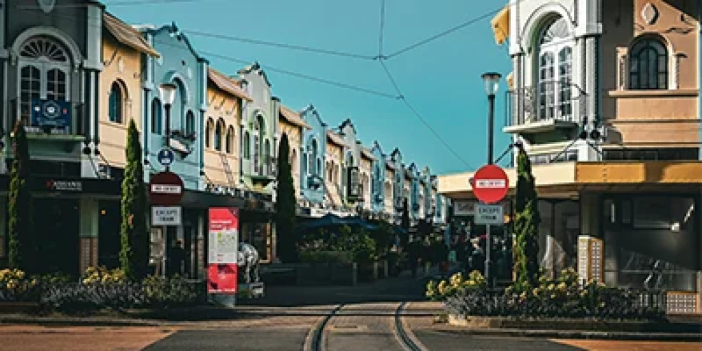 A quiet urban street in Christchurch.
