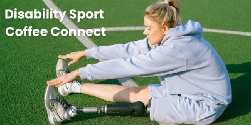 A woman with a prosthetic leg stretching