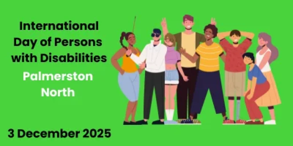 A cartoon of a group of people with various disabilities