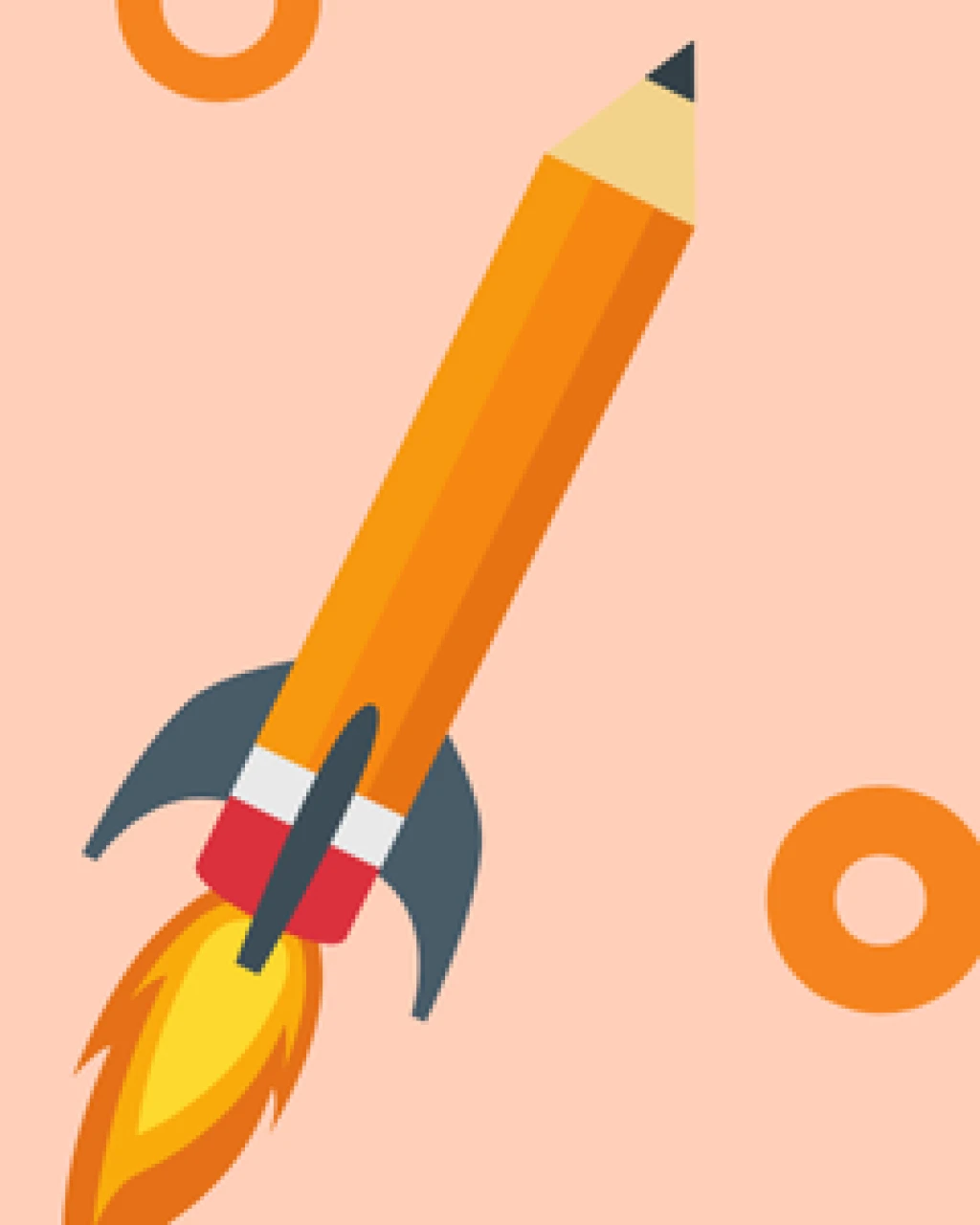 A pencil is also a rocket flying through space